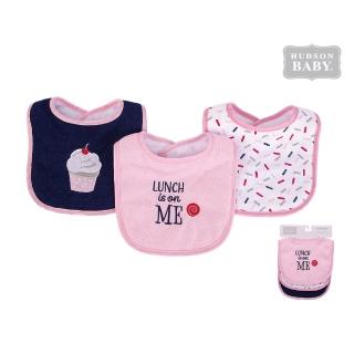 【Luvable Friends 甜蜜寶貝】嬰幼兒雙層吸水口水巾圍兜3入組 棒棒糖(LF56216)