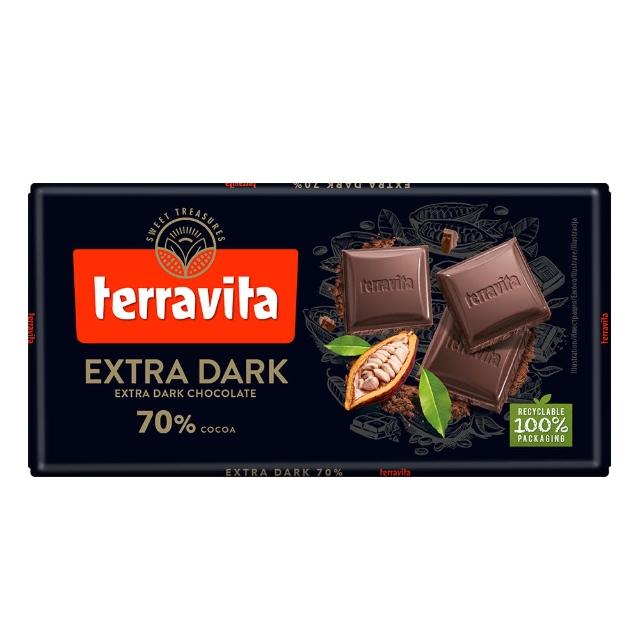 即期品【波蘭 Terravita】70% 黑巧克力 90g(效期：2025/04/30)