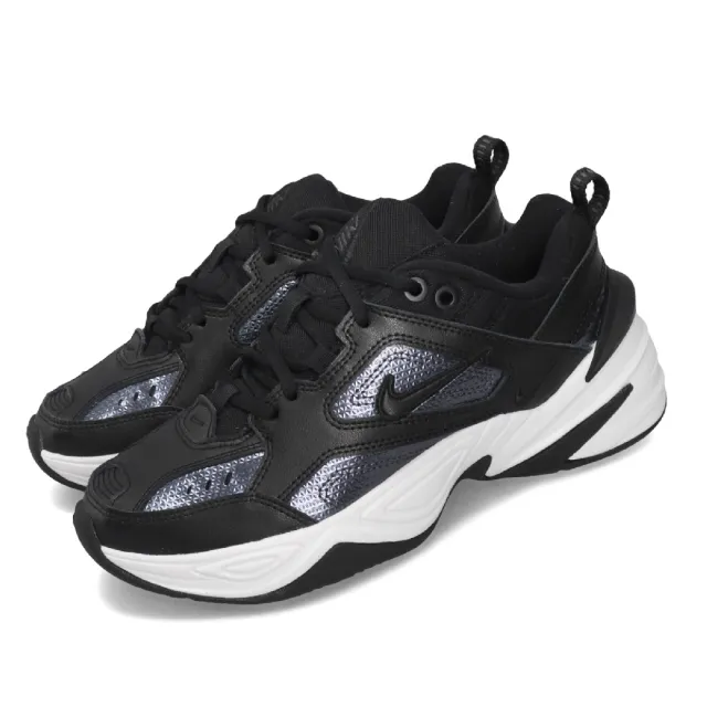 【NIKE 耐吉】休閒鞋 M2K Tekno 女鞋 老爹鞋 輕量 透氣 舒適 厚底 黑 銀 CJ9583-001