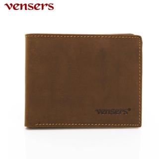 【Vensers】小牛皮潮流個性皮夾-(NB0154805瘋馬皮短夾)