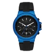 【Michael Kors】都會型男三眼腕錶-黑X藍(MK8761)