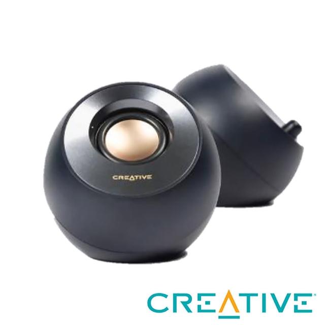 【Creative】Pebble V2 USB-C 桌上型喇叭(黑)