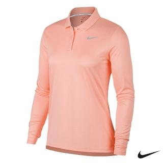 【NIKE 耐吉】Nike Golf 女 運動休閒長袖POLO衫/高爾夫球衫 粉 929536-646