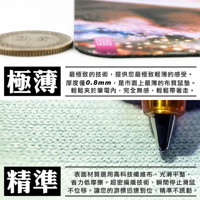 【BORSU】極薄鼠墊_UNIQUE_高貴金三角(台灣製 滑鼠墊 耐用 線條 奢華)