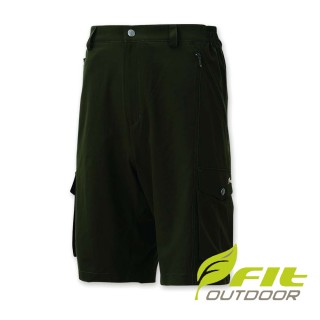 【Fit 維特】男-吸排抗UV機能短褲-墨綠 KS1902-49(吸濕排汗/短褲/夏季/機能/褲子)