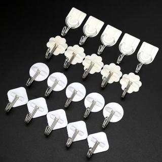 【PS Mall】小號強力掛鉤 白色卡通塑膠黏鉤 10入(J306)