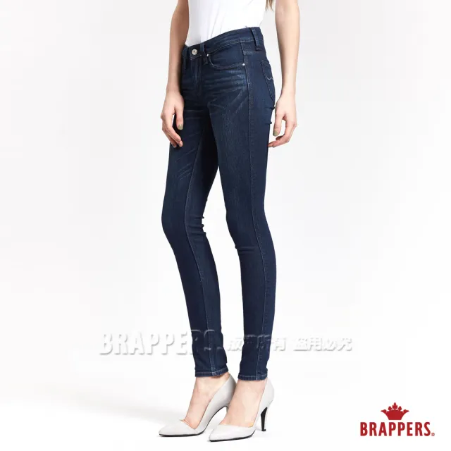 【BRAPPERS】女款 新美腳 ROYAL 系列-彈性水藍色鑽窄管褲(藍)
