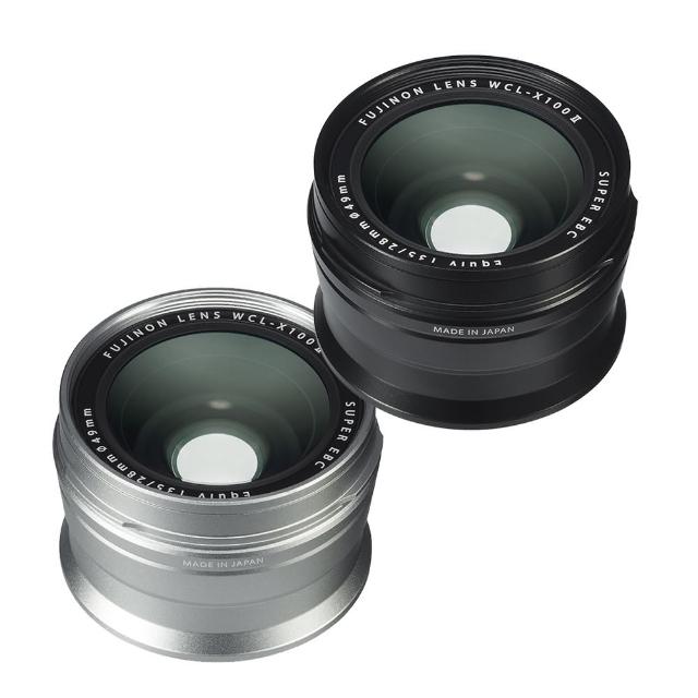 FUJIFILM 富士 WCL-X100 II 廣角轉接鏡 適用 X100 系列 49mm 濾鏡尺寸 銀色/黑色 24個月保固