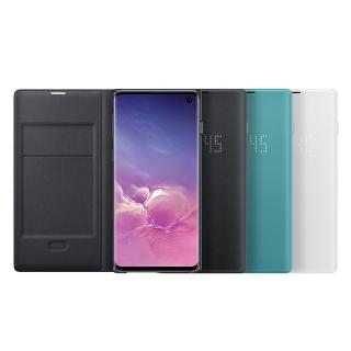 【Samsung 三星】Galaxy S10 LED 原廠皮革翻頁式皮套(再送原廠S10智慧背蓋)