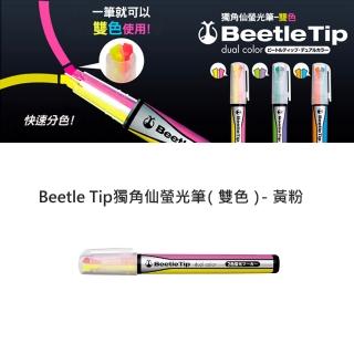 【KOKUYO】Beetle Tip獨角仙螢光筆-雙色(黃粉)