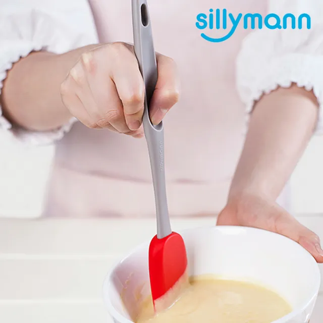 【韓國sillymann】100%鉑金矽膠長柄抹刀(鉑金矽膠可進洗碗機高溫清潔可沸水消毒)