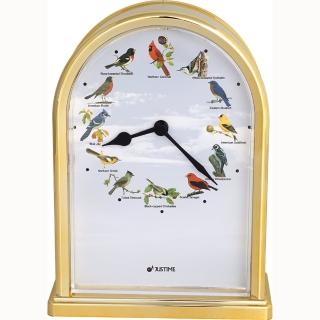 【鐘情坊 JUSTIME】8吋高臺灣精品 高音質小鳥鳴聲 智慧型整點鳴叫(家居掛鐘 時鐘 省電靜音掃描機心)