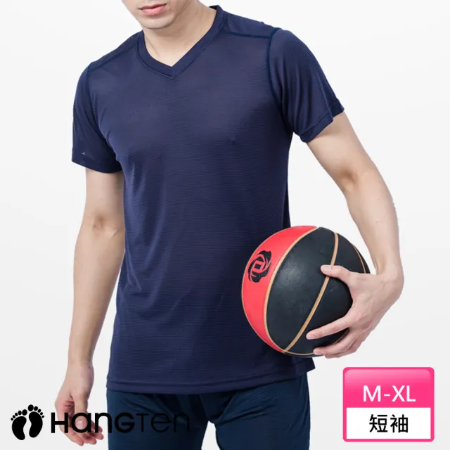 【Hang Ten】MIT吸排短袖衫.男內衣_HT-B12005(丈青)