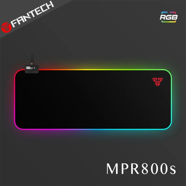 【FANTECH】RGB燈效精密防滑加長版電競滑鼠墊(MPR800S)