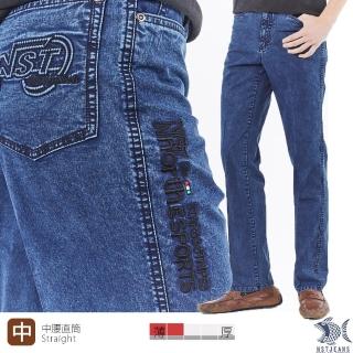 【NST JEANS】Speedy疾速快小子 經文刺青 輕磅鬆爽牛仔男褲-中腰直筒(390-5858)