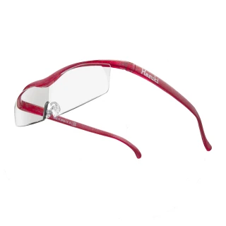 【Hazuki】日本Hazuki葉月透明眼鏡式放大鏡1.6倍標準鏡片(亮紅)