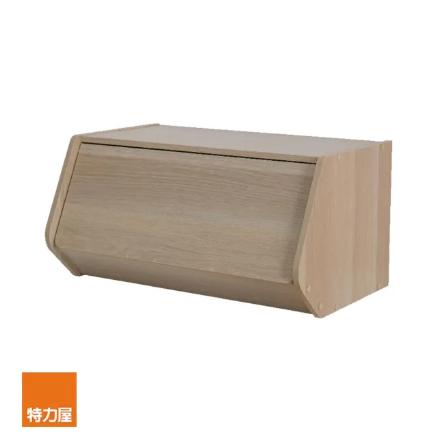 【特力屋】日本IRIS 木質可掀門堆疊櫃 淺木色 60x30cm