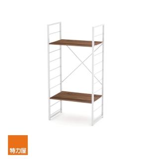【特力屋】萊特二層架白框/深木紋寬60*深40*高128公分