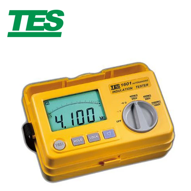 【TES 泰仕】數位式自動換檔絕緣測試器 TES-1601(絕緣測試器 絕緣測試錶 絕緣測試)