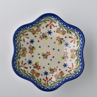 【美學生活】波蘭陶 Vena 花型盤{小} 造型餐盤 陶瓷盤 菜盤 水果盤 20cm 波蘭手工製(初春遊樂園系列)