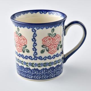 【美學生活 波蘭陶】波蘭陶 Vena 濃縮咖啡杯 水杯 茶杯 咖啡杯 馬克杯 250ml 波蘭手工製(漫野薔薇系列)