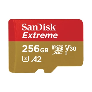 【SanDisk 晟碟】Extreme microSDXC V30 A2 256GB 190MB/s記憶卡(平行輸入)