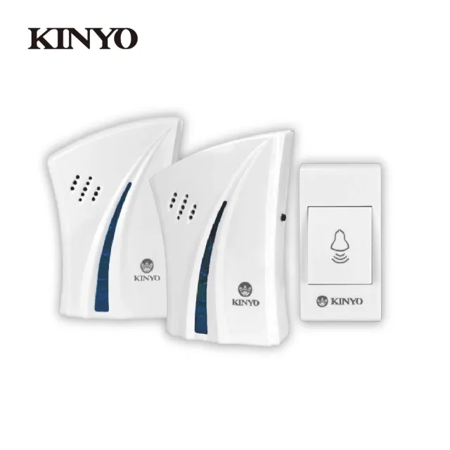 【KINYO】1對2交流式遠距離無線門鈴(守護居家安全  DBA-376)