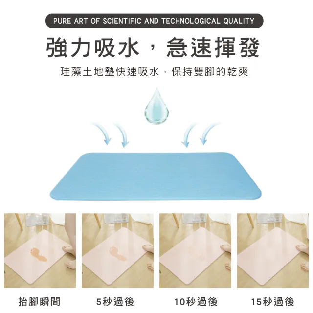 【日本PARTY PLAZA TOKYO】日式珪藻土地墊-超值四片組(60x39cm 硅藻土珪藻土矽藻土吸水除臭除濕)