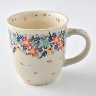【美學生活 波蘭陶】波蘭陶 Vena 卡布其諾杯 水杯 茶杯 咖啡杯 馬克杯 300 ml 波蘭手工製(桃花源系列)