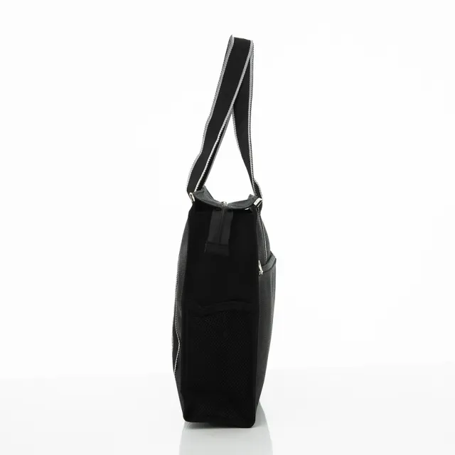 【DF Queenin】台製韓系風格大容量時尚黑白配色手提肩背包