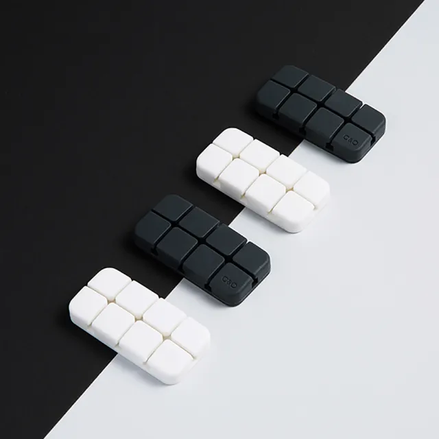 【LITEM 里特】冰塊3孔桌面收納 集線器 /黑灰(分線器/集線盒/集線器/收納盒/電線收納)