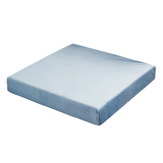 【凱蕾絲帝】台灣製造-高支撐記憶聚合加厚絨布坐墊/沙發墊/實木椅墊55x55cm(淺藍一入)