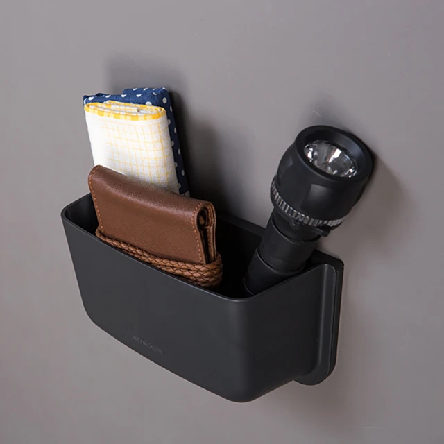 【LITEM 里特】北歐風口袋磁吸式收納盒/2號 /黑(收納盒/磁吸式/多功能/多用途)