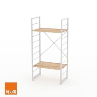 【特力屋】萊特二層架白框/淺木紋寬60*深40*高128公分