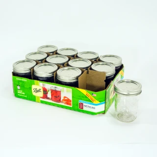【美國Ball梅森罐】玻璃密封罐 8oz 窄口玻璃瓶(買一送一共24入)