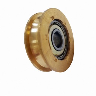 RF-07 2入裝 銅製培林輪仁 有溝-加大 銅輪 鋁窗銅輪 鋁門銅輪 培林輪(機械輪 鋁門輪 紗窗輪 紗門輪)