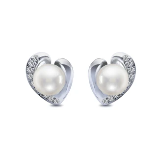 【彩糖鑽工坊】日本海水珍珠耳環 18K 鑽石耳環(簡愛 系列 AKOYA日本珍珠)