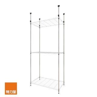 【特力屋】組合 頂天立地鍍鉻三層架 106x60x235-295cm