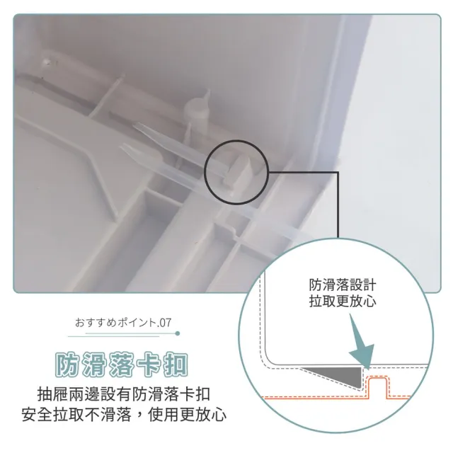 【FL 生活+】加長加大款-抽屜安全卡扣耐重可疊加收納箱(37公升)