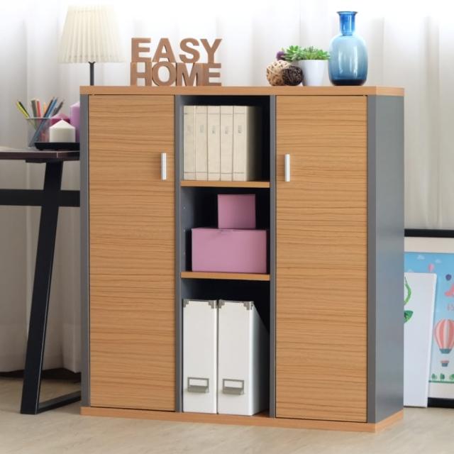 【EASY HOME】加厚九格雙門收納書櫃