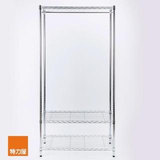 【特力屋】經濟型電鍍三層衣櫥架 寬90x深46x高180公分 強固級荷重單層50公斤 書架 收納架 電器架 置物架