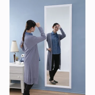 【鏡王之王】加大型實木壁鏡-180公分 掛鏡 全身鏡 穿衣鏡(KC563-白色)