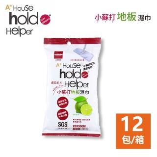 【UdiLife】小蘇打地板濕巾 15枚x12包-臺灣製MIT(小蘇打 地板 濕紙巾 清潔 MIT 臺灣製)