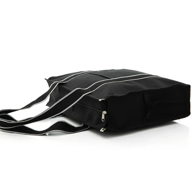 【DF BAGSCHOOL】韓系大容量時尚黑白配色手提帆布包