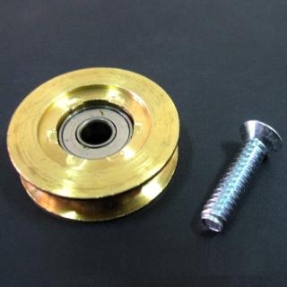 RF-04 2入裝 銅製培林輪仁 有溝-大 銅輪 鋁窗銅輪 鋁門銅輪 培林輪(機械輪 鋁門輪 紗窗輪 紗門輪 滑輪)