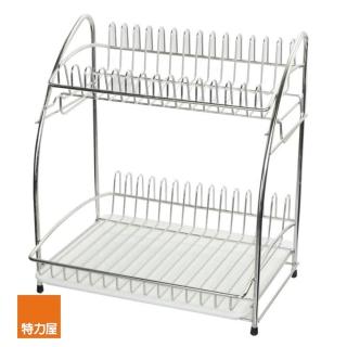 【特力屋】不鏽鋼雙層立式碗盤架