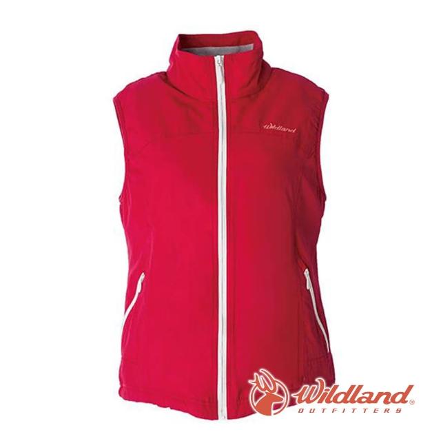 【Wildland 荒野】女 防潑水防風保暖背心-玫瑰紅 W2709-20(背心/防風背心/戶外背心/登山背心)