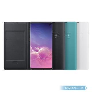 【Samsung 三星】原廠Galaxy S10 G973專用 LED皮革翻頁式皮套(再送S10智慧背蓋)