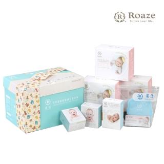 【Roaze 柔仕】特級棉柔新生兒賀禮 / 彌月禮盒(乾濕兩用布巾)