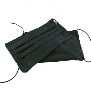 【IHERMI】黑斜紋棉 口罩套 雙用全包覆 口罩 可替換式內層 台灣製(水洗口罩 透氣口罩 防塵口罩)
